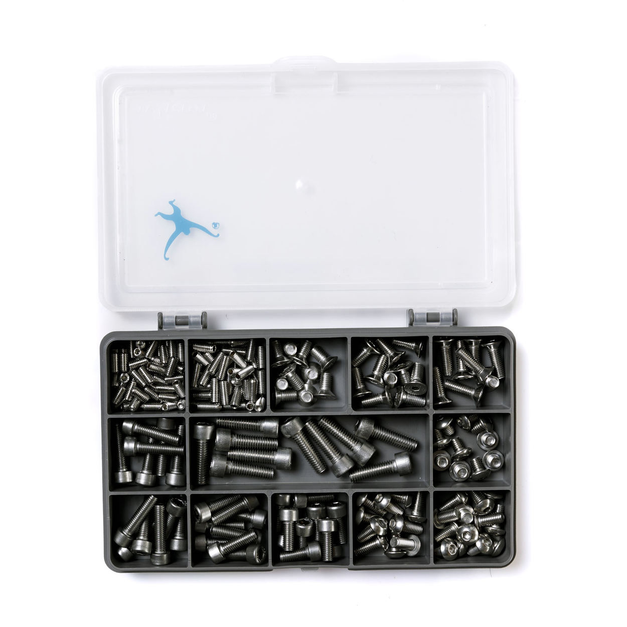 57 ASSORTED PIECE BLACK A2 STAINLESS M5 M6 M8 M10 WING BUTTERFLY NUTS BIKE KIT 