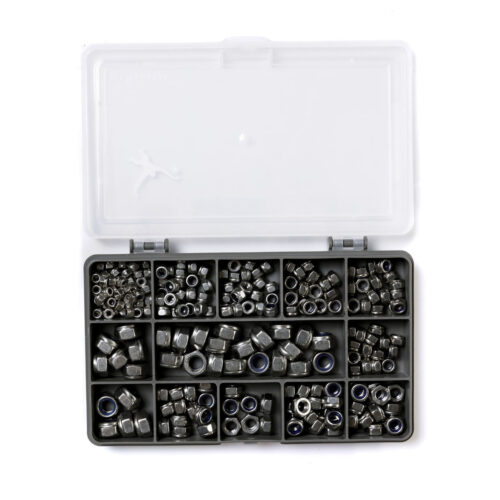 Nyloc Nut Kit | DIN 985 | M3,M4,M5,M6 & M8 | A2 Stainless Steel | 230 Pieces