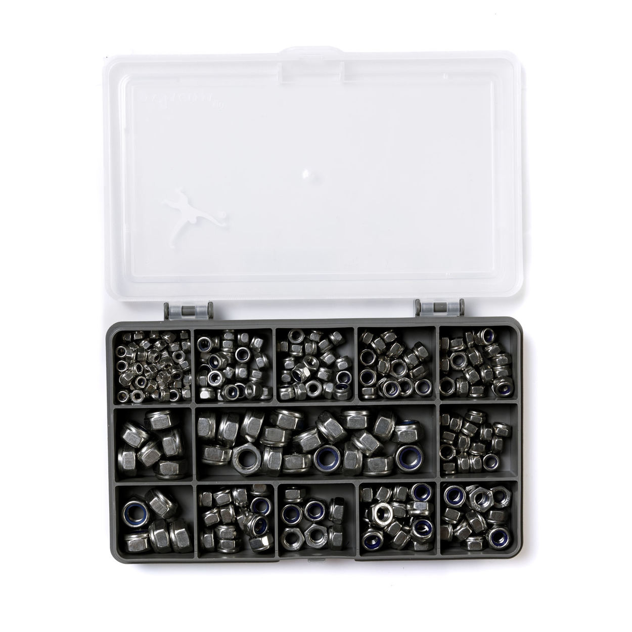 200 PIECE A2 STAINLESS NYLOC INSERT NUT KIT M2.5 M3 M4 M5 M6 M8 DIN985 NUTS 
