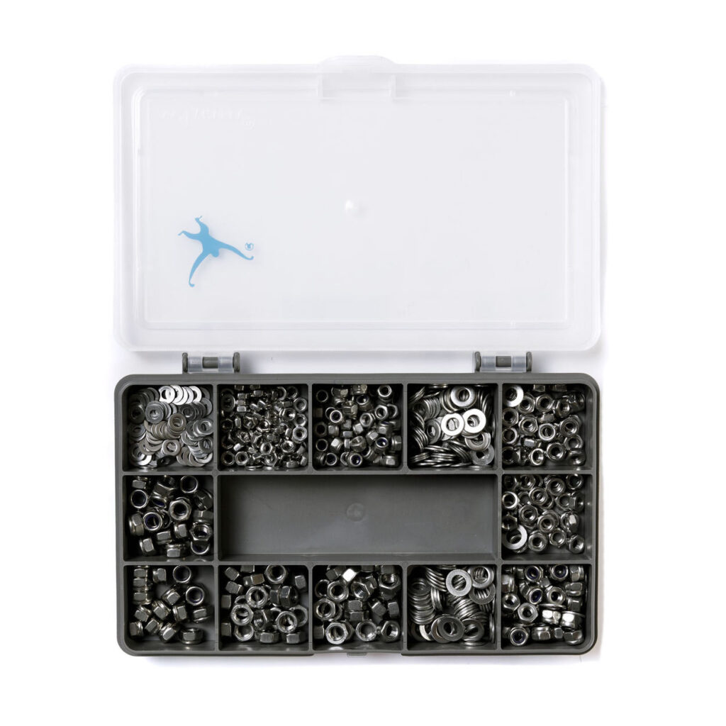 Assorted Nut & Washer Kit - M3,M4 & M5 - A2 Stainless Steel - 540 Piece