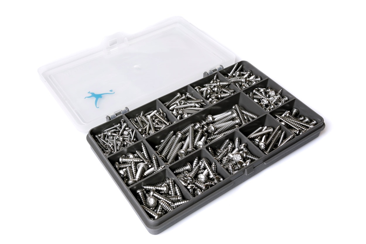 410 PIECE A2 STAINLESS 2g 4g 6g 8g POZI COUNTERSUNK SELF TAPPING SCREWS KIT 