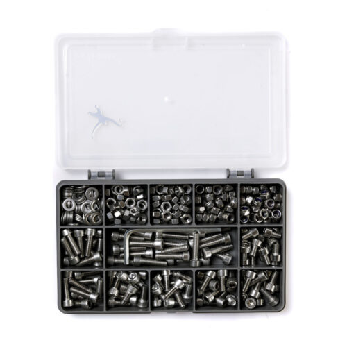M5 Socket Cap Screw, Nut, Washer & Key Kit. A2-70 Stainless Steel. 300-Piece. DIN 912