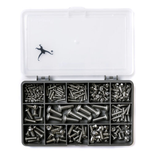 Socket Button Screw Kit | M3, M5, M6 & M8 | A2 Stainless Steel | 220 Pieces | DIN 7380