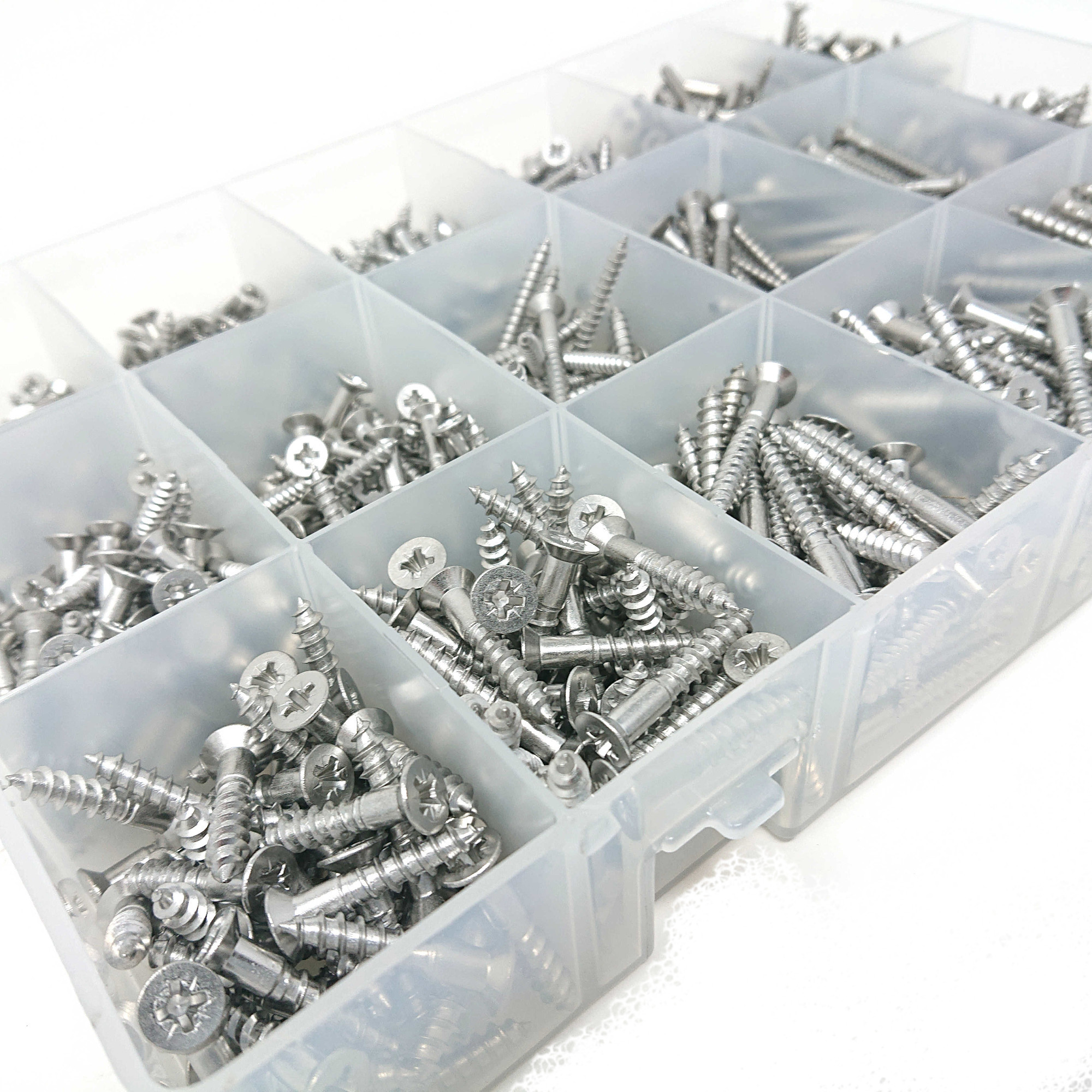 thumbnail interactive-video image 1 of Stainless Steel Wood Screws Countersunk POZI Drive - Assorted Sizes 3mm 3.5mm 4mm 4.5mm 5mm 6mm 1 of 9